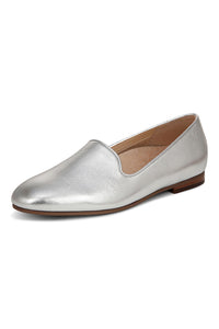 Vionic Flat Loafer - Style Willa 11, silver, side