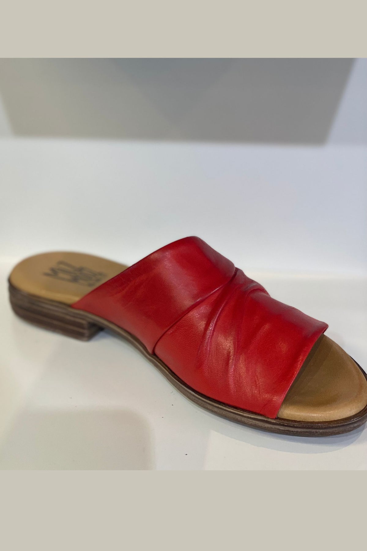 Miz Mooz Slide Sandal - Style Delilah, side, scarlet