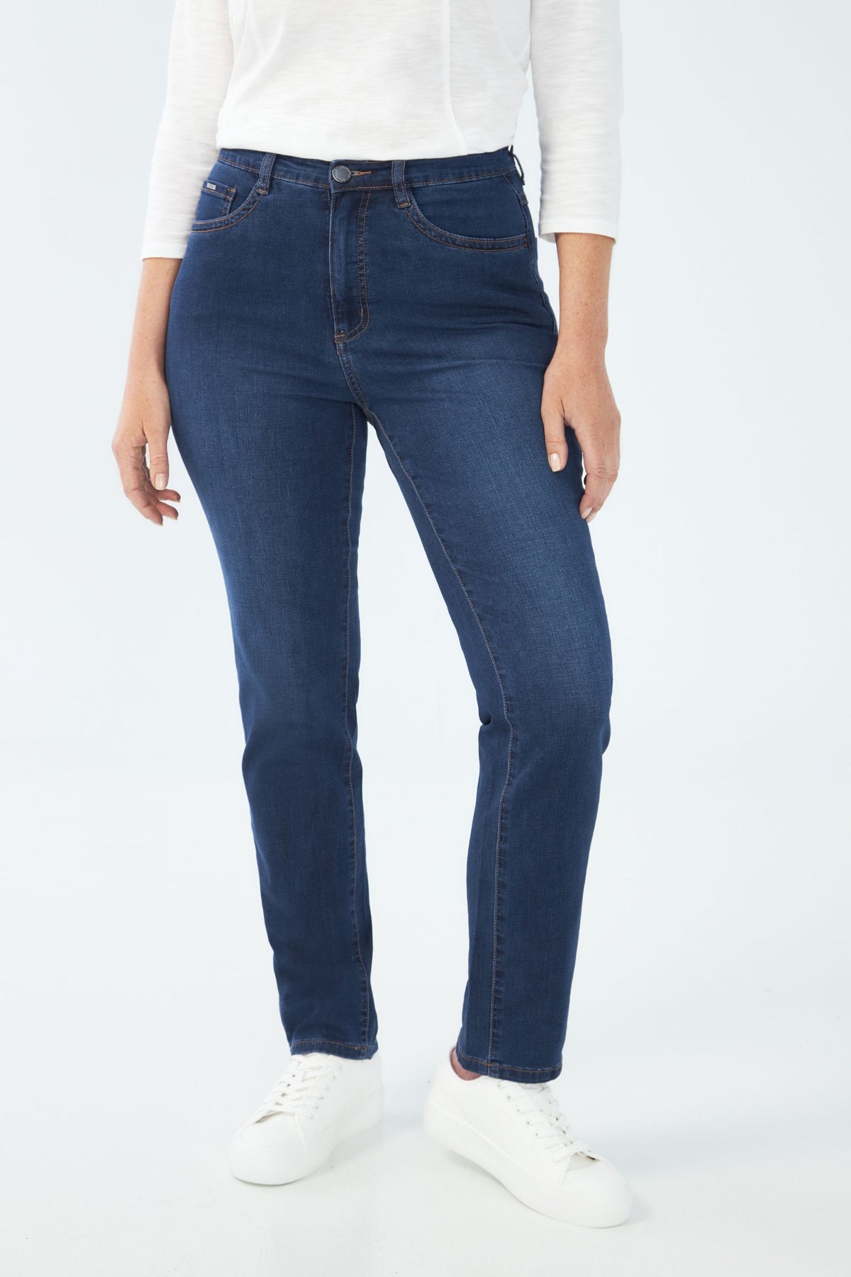 FDJ Petite Suzanne Slim Leg Jean - Style 8473250, front, delight