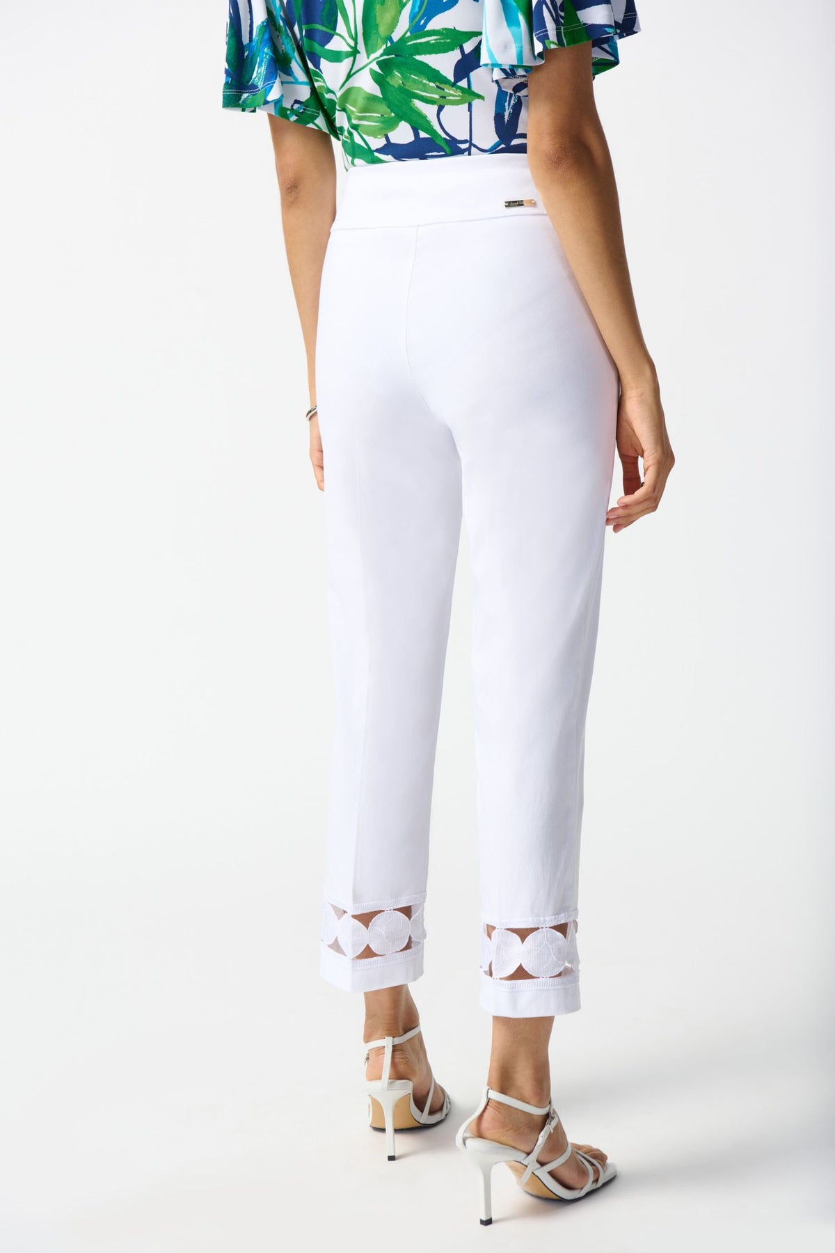 Joseph Ribkoff Millennium Cropped Pull-On Pants - Style 242131, back, white