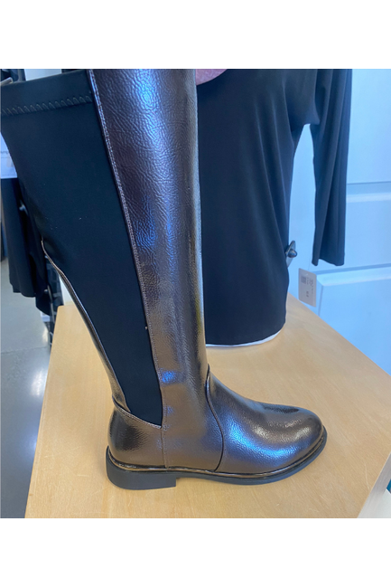 Navy blue tall shop boots