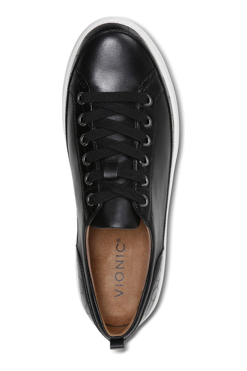 Vionic Essence Lace-Up Fashion Sneaker - Style WINNY, top, black