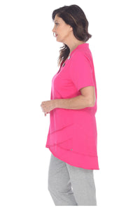 Neon Buddha Happy Place Tunic - Style 11952, side, pink