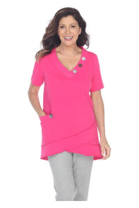 Neon Buddha Happy Place Tunic - Style 11952, front, pink
