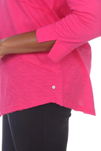 Neon Buddha Arcadia Tunic - Style 11960, side hemline, pink