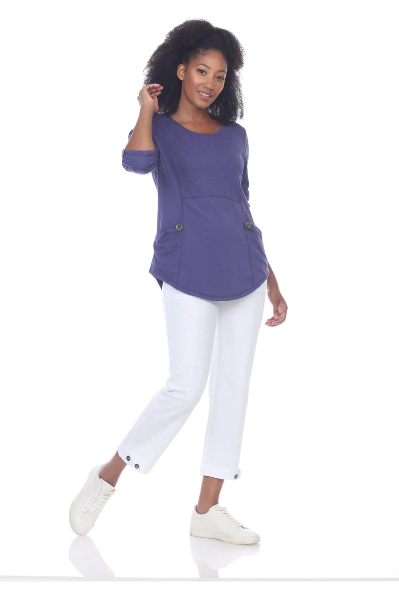 Neon Buddha Bali Tunic - Style 11967, front2, grape