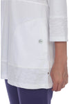 Neon Buddha Tunic - Style 11969, side hemline, white