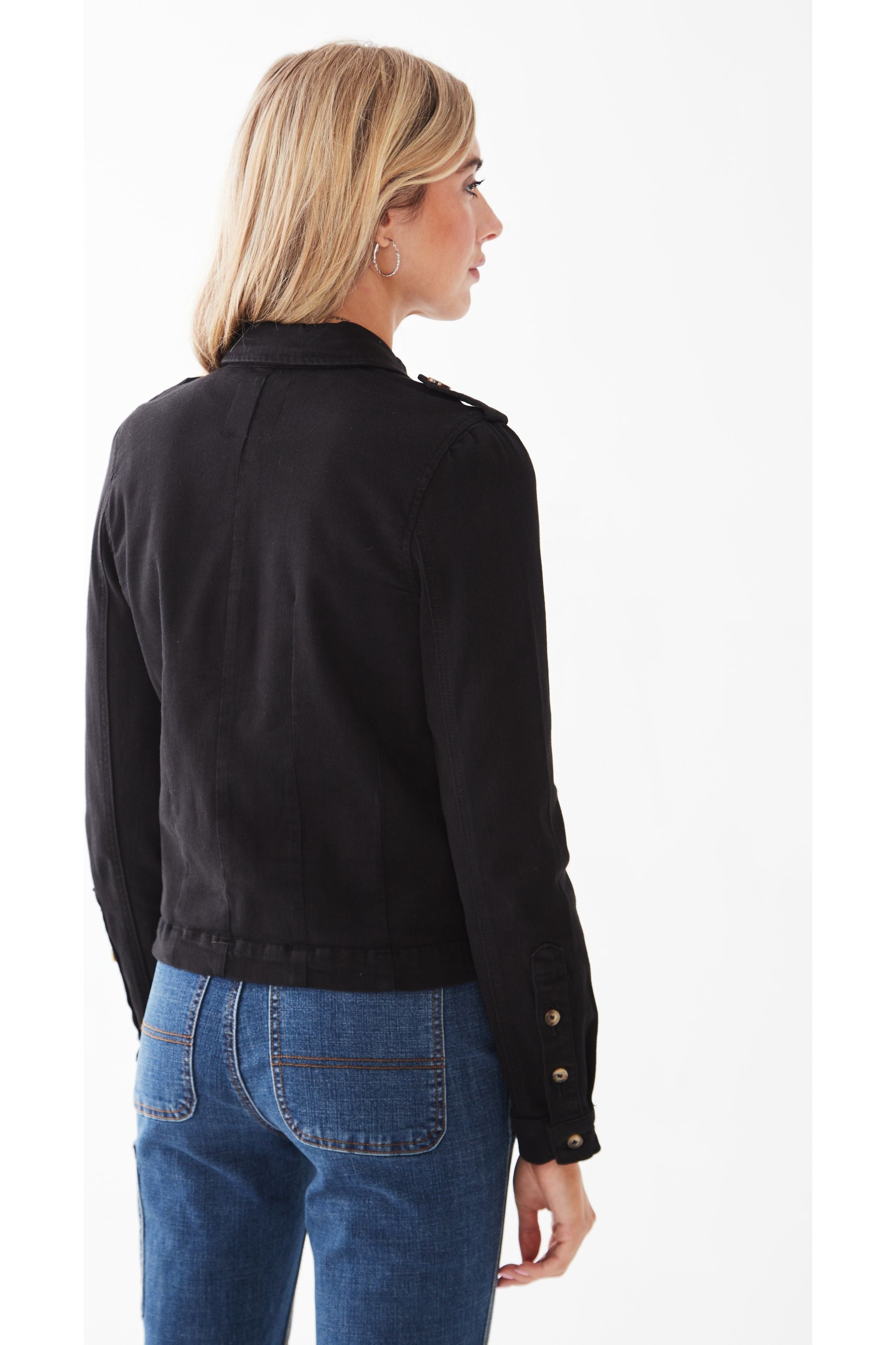FDJ Vintage Crop Jacket - Style 1394511, back, black