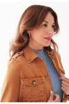 FDJ Vintage Crop Jacket - Style 1394511, closeup, chipmunk