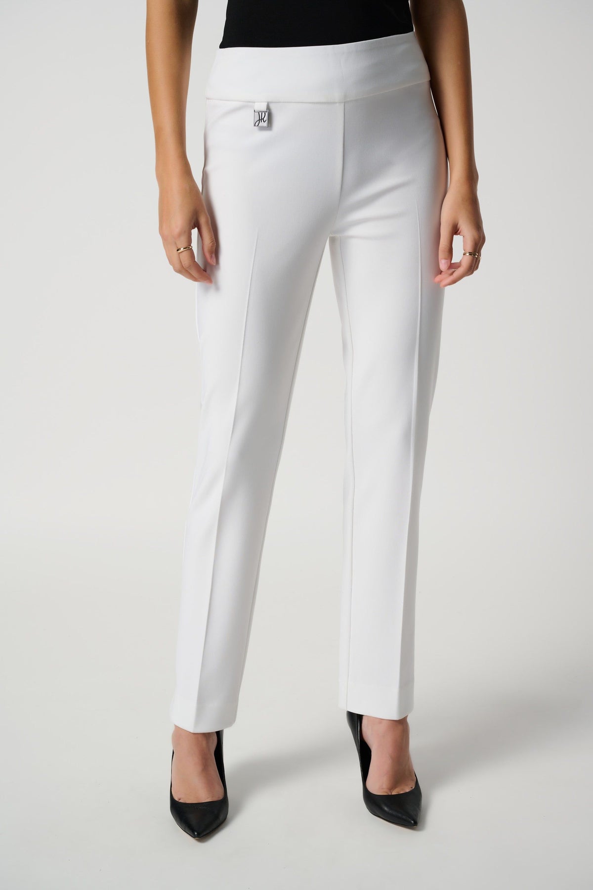 Joseph Ribkoff Slim Fit Pull-On Pant - Style 144092, vanilla, front