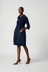 Joseph Ribkoff Miracle Dress - Style 173444TT, side, midnight blue