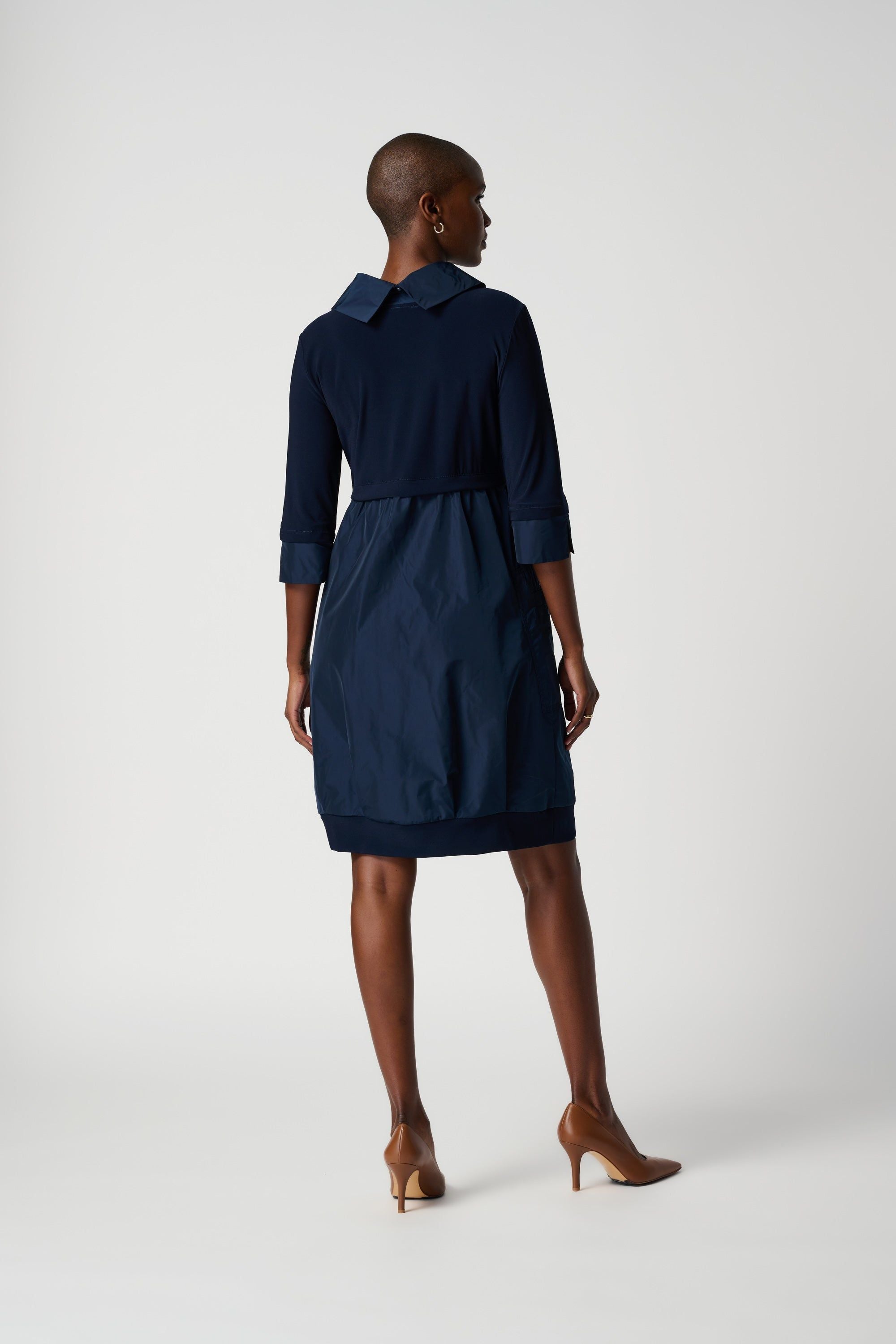 Joseph Ribkoff Miracle Dress - Style 173444TT, back, midnight blue