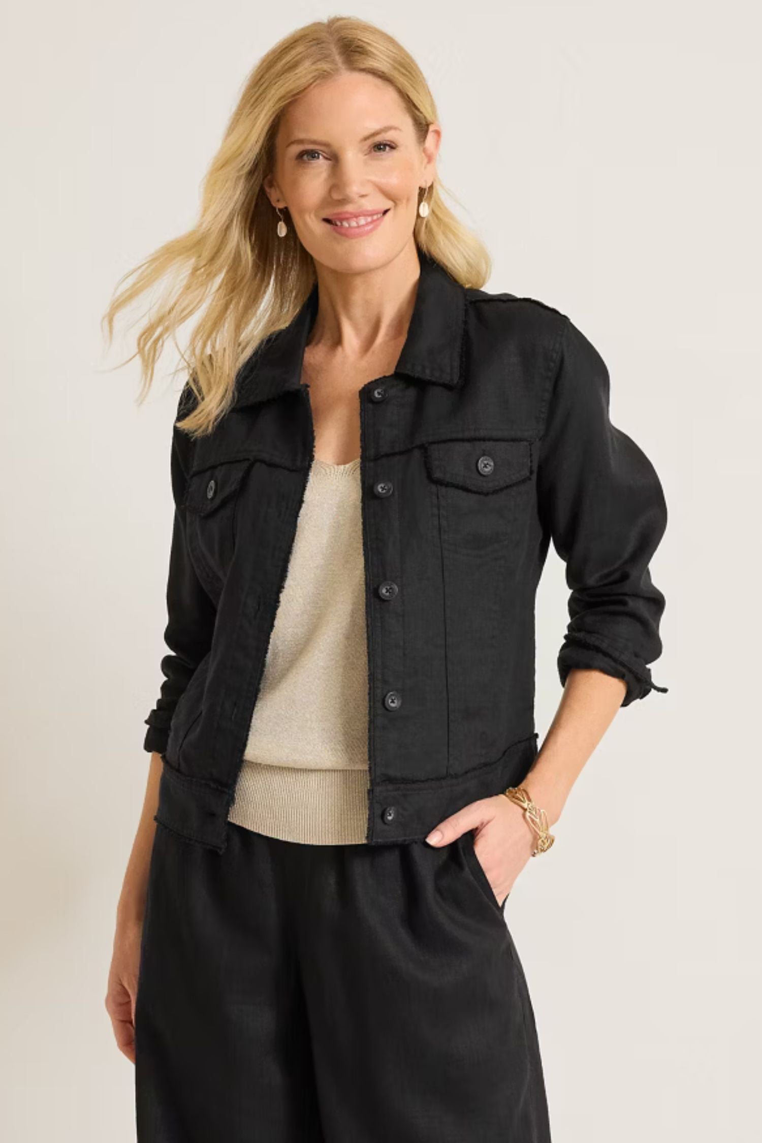 Tommy Bahama Linen Raw-Edge Jacket
