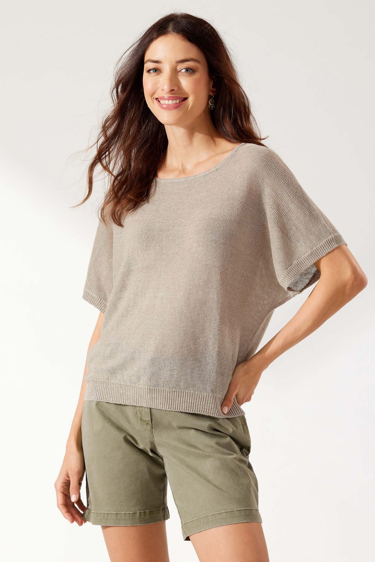 Tommy Bahama Cedar Linen Sweater - Style SW420920, front