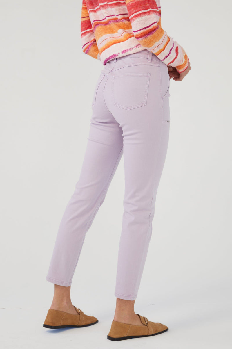 FDJ Olivia Pencil Ankle Jean - Style 2232511, back, wild pansy