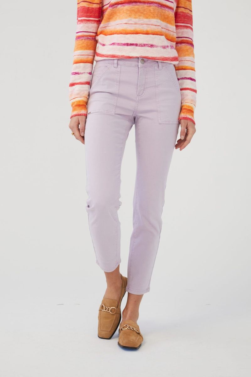 FDJ Olivia Pencil Ankle Jean - Style 2232511, front, wild pansy