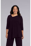 Sympli Angle Tunic - Style 23207-2, front, currant