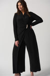 Joseph Ribkoff Wrap Front Jumpsuit - Style 233097, front2