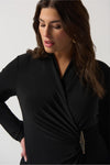 Joseph Ribkoff Wrap Front Jumpsuit - Style 233097, neckline