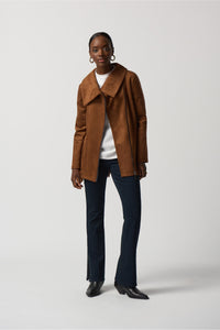 Joseph Ribkoff Scuba Suede Jacket - Style 233183, front