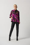 Joseph Ribkoff Abstract Print Trapeze Jacket - Style 233192, front2