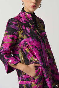 Joseph Ribkoff Abstract Print Trapeze Jacket - Style 233192, side