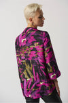 Joseph Ribkoff Abstract Print Trapeze Jacket - Style 233192, back