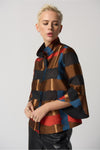 Joseph Ribkoff Stand Collar Trapeze Jacket - Style 233293, side