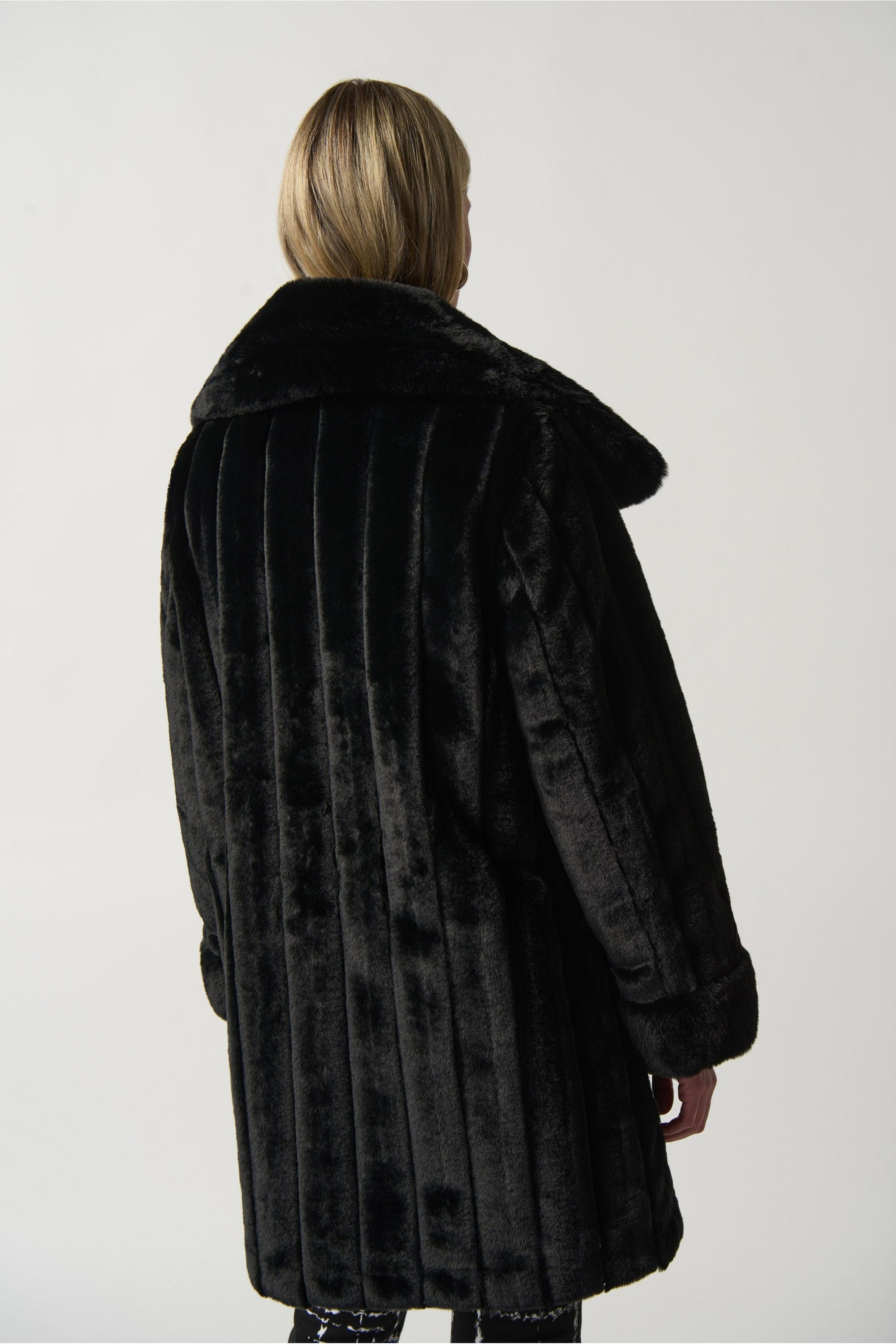 Joseph Ribkoff Faux Fur Reversible Puffer Coat - Style 233900, back2