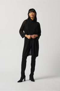 Joseph Ribkoff Perforated Long Knit Cover-Up - Style 233937, front2