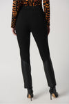 Joseph Ribkoff Heavy Knit And Faux Leather Pants - Style 234036, back
