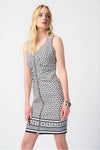 Joseph Ribkoff Geometric Print Millennium Sheath Dress - Style 241171, front
