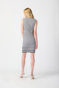 Joseph Ribkoff Geometric Print Millennium Sheath Dress - Style 241171, back