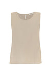 Dolcezza Linen Tank Top - Style 24250, front, beige