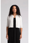 Sympli Classic Bolero Cardigan - Style 25156-4, front, white