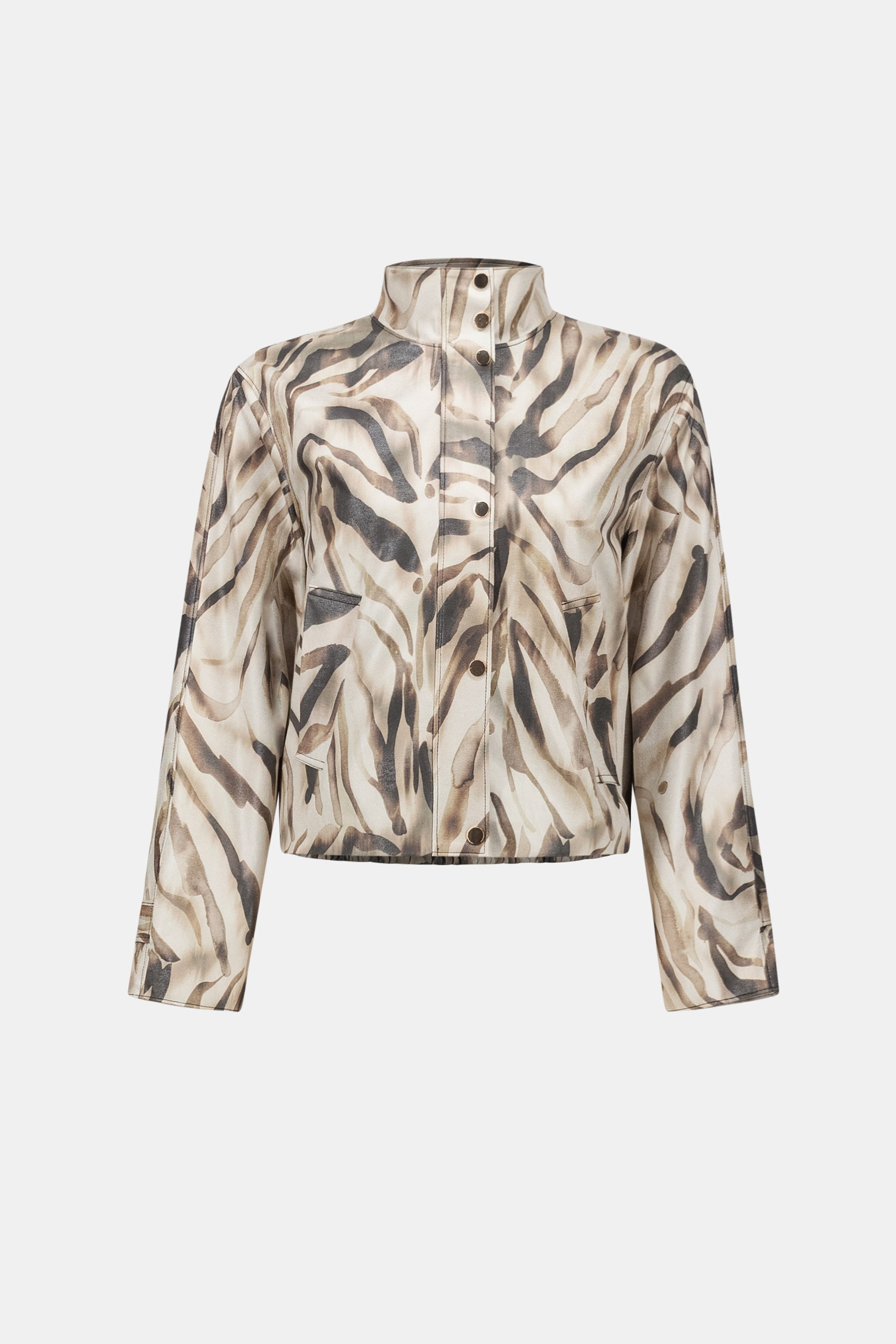 Joseph Ribkoff Foiled Faux Suede Animal Print Jacket - Style 263944