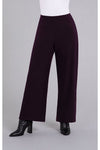 Sympli Side Slit Wide Pant - Style 27257, front, currant