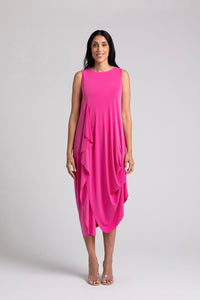 Sympli Sleeveless Drama Dress - Style 28168, front2, peony