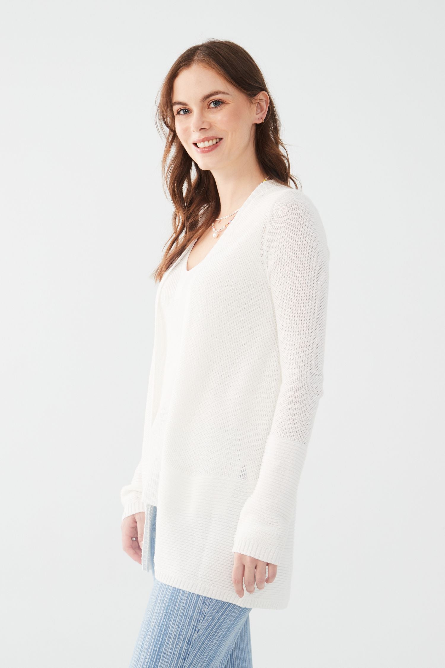 トップス NVRFRGT Cotton Open Knit Cardigan FDJ Open Front Textured Cardigan - Style 1144624 – Close To