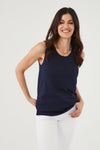 FDJ Tank Top - Style 3008476, front, navy