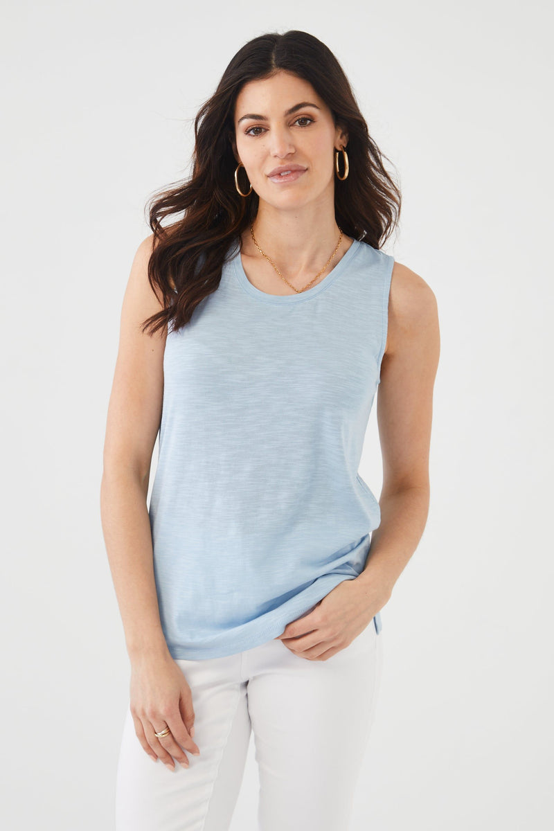 FDJ Tank Top - Style 3008476, front, sky blue