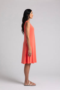 Sympli Nu Tank Dress - Style 28176, side2, coral