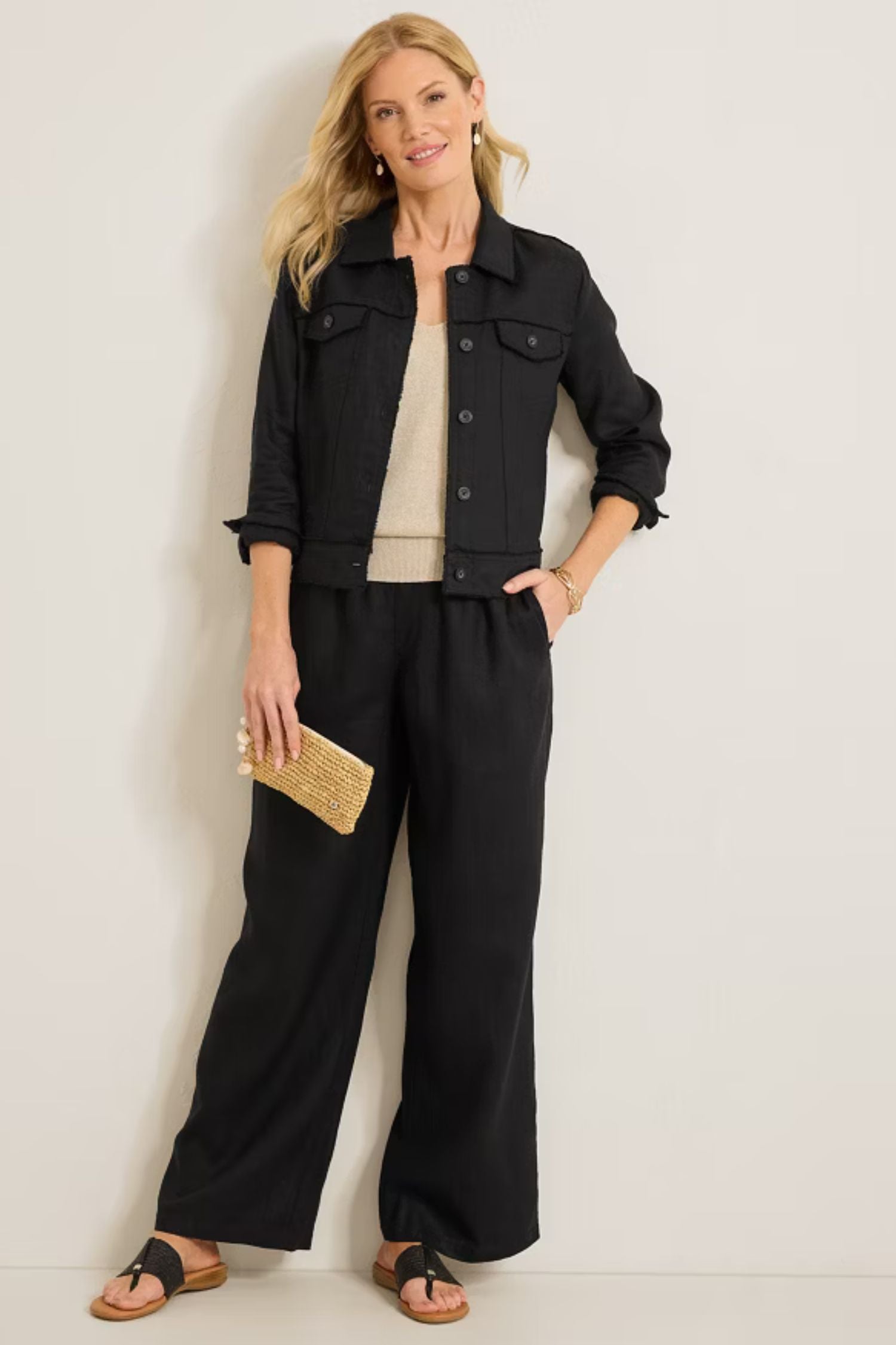 Tommy Bahama Linen Raw-Edge Jacket