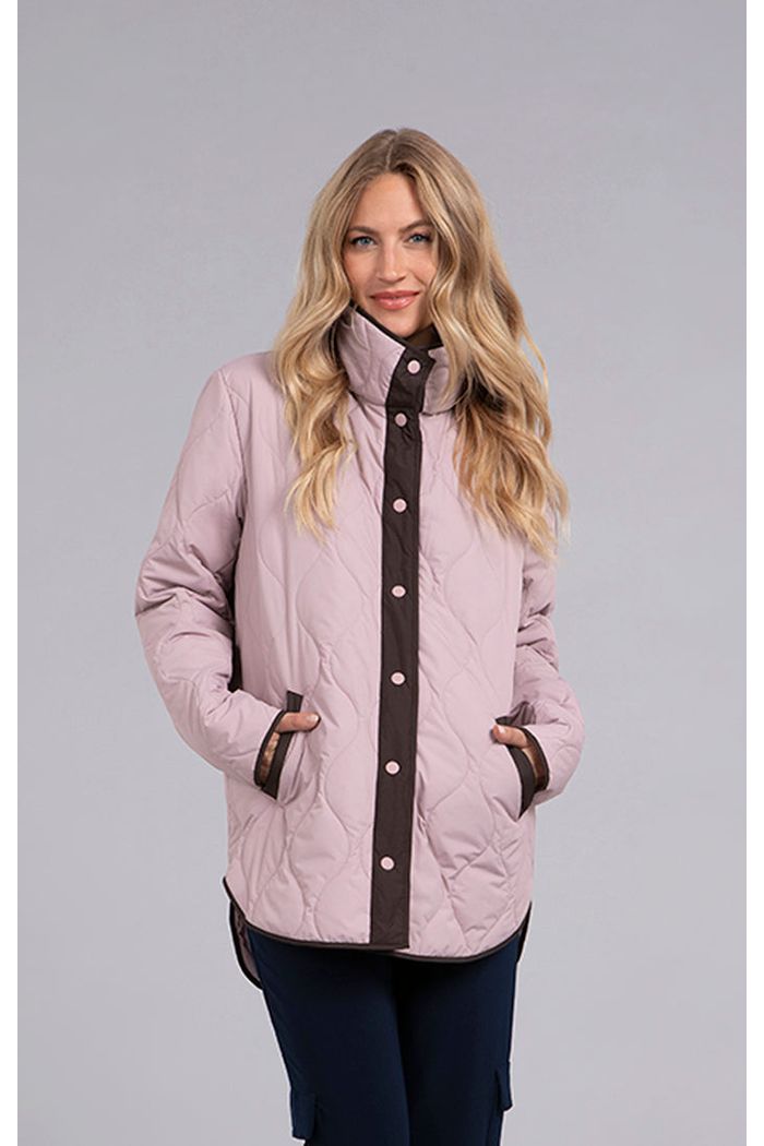 Sympli Quilted Shirt Jacket - Style 5525QC, front