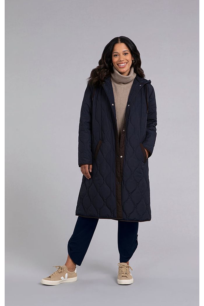 Sympli Quilted Snap-It Jacket - Style 5529QC, front2, navy