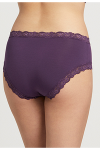 Fleur't Iconic MicroModal Boyshort Panty - Style 602, back, pinot