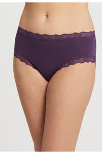 Fleur't Iconic MicroModal Boyshort Panty - Style 602, front, pinot
