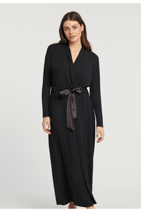 Fleur't Iconic Long Robe - Style 621, front, black