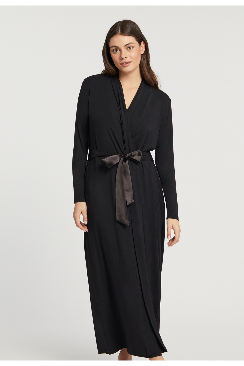 Fleur't Iconic Long Robe with Silk Ties - Style 621 – Close To You Boutique
