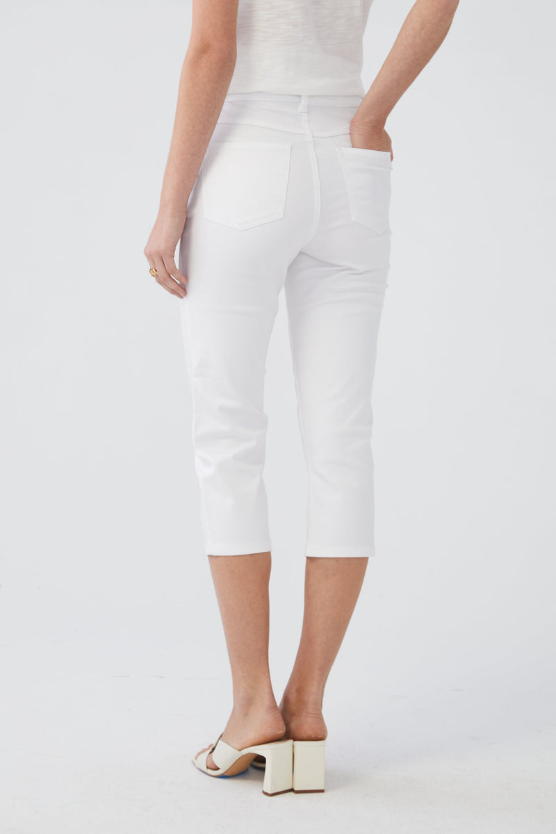 FDJ Suzanne Straight Leg Capri - Style 6764511, back, white